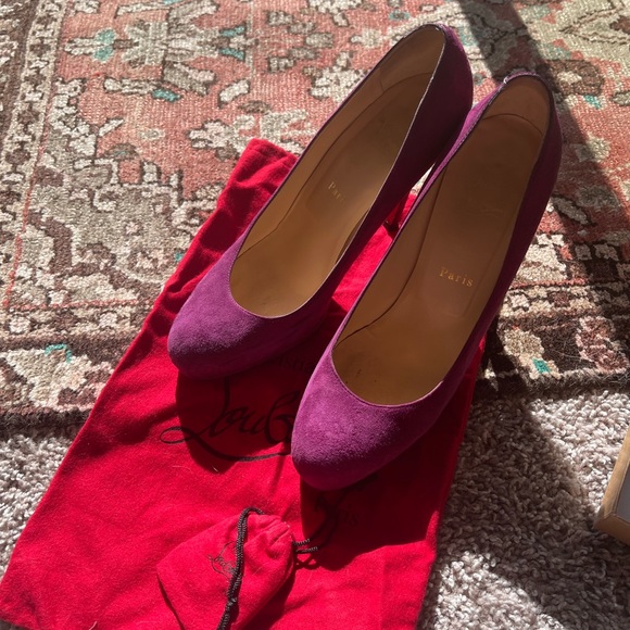 Christian Louboutin New Simple 120mm 39.5 PURPLE SUEDE - Picture 6 of 7